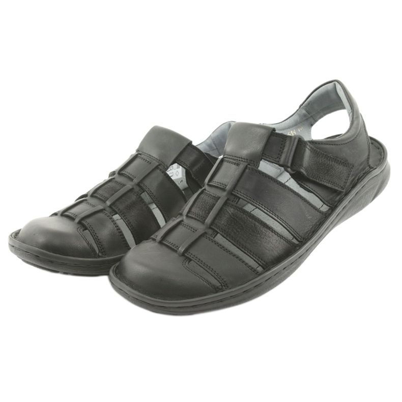 Riko 619 Herren-Sportsandalen in Schwarz 3