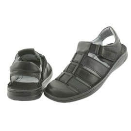 Riko 619 Herren-Sportsandalen in Schwarz 4