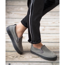 SHELOVET Slipper mit Glitzersohle grau 2