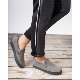 SHELOVET Slipper mit Glitzersohle grau 1
