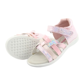 American Club GC26 rosa Mädchensandalen grau 5