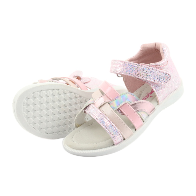 American Club GC26 rosa Mädchensandalen grau 5