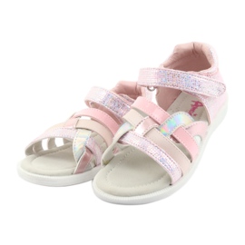 American Club GC26 rosa Mädchensandalen grau 3