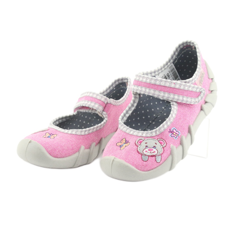 Befado Kinderschuhe 109P180 grau rosa 3