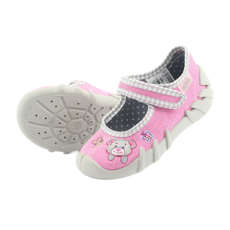 Befado Kinderschuhe 109P180 grau rosa 5