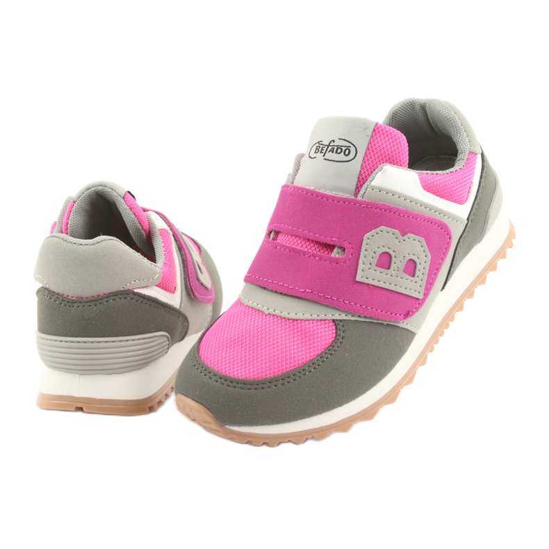 Befado Kinderschuhe bis 23 cm 516Y039 lila grau 4