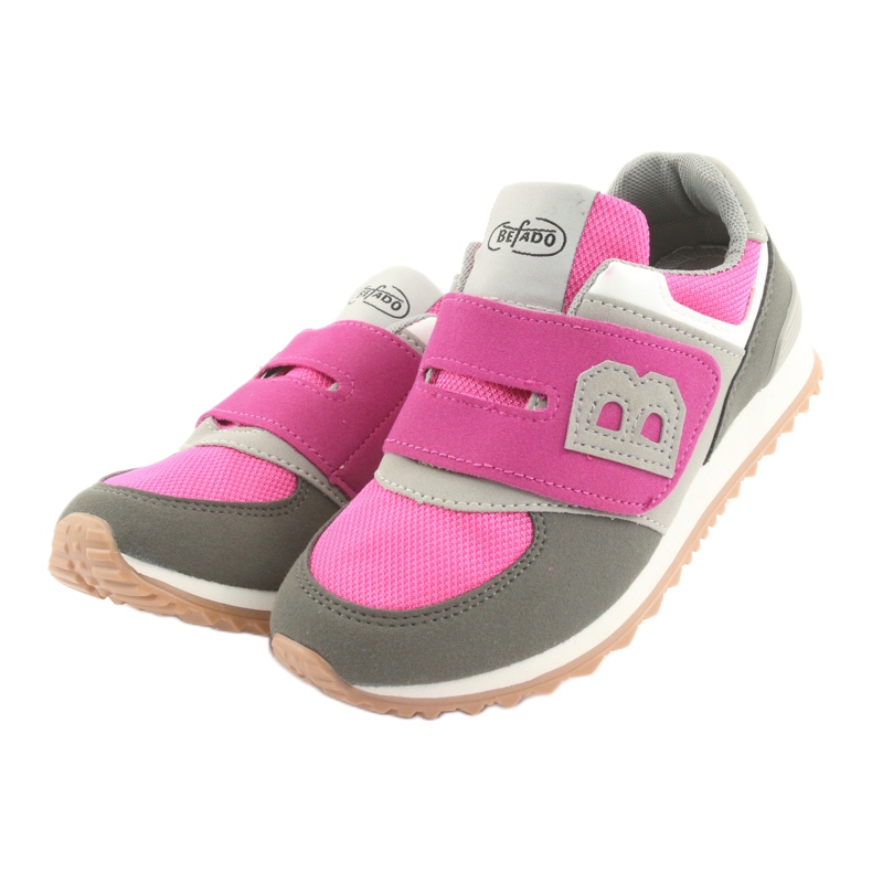 Befado Kinderschuhe bis 23 cm 516Y039 lila grau 3