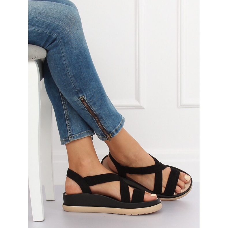 Schwarze Damensandalen G-199 Black 1