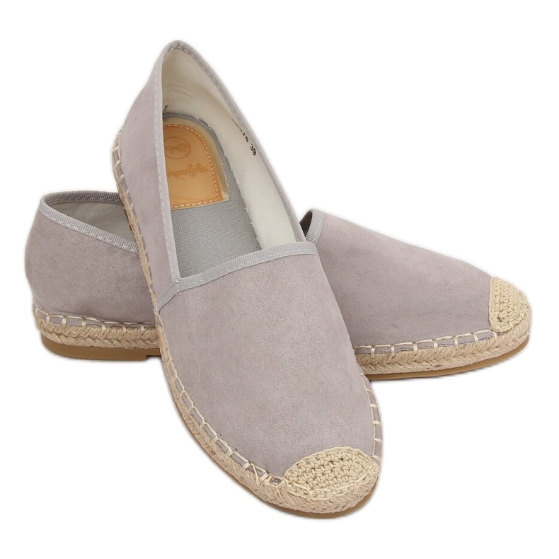 Graue Espadrilles für Damen LX178 Grau 1