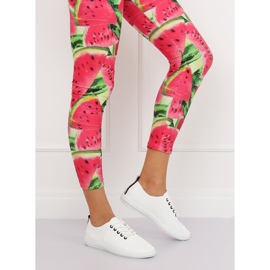 Schwarz-weiße Sneakers für Damen B111-17 WEISS / SCHWARZ 1