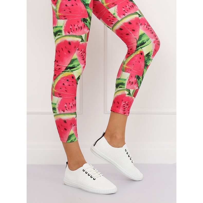 Schwarz-weiße Sneakers für Damen B111-17 WEISS / SCHWARZ 1