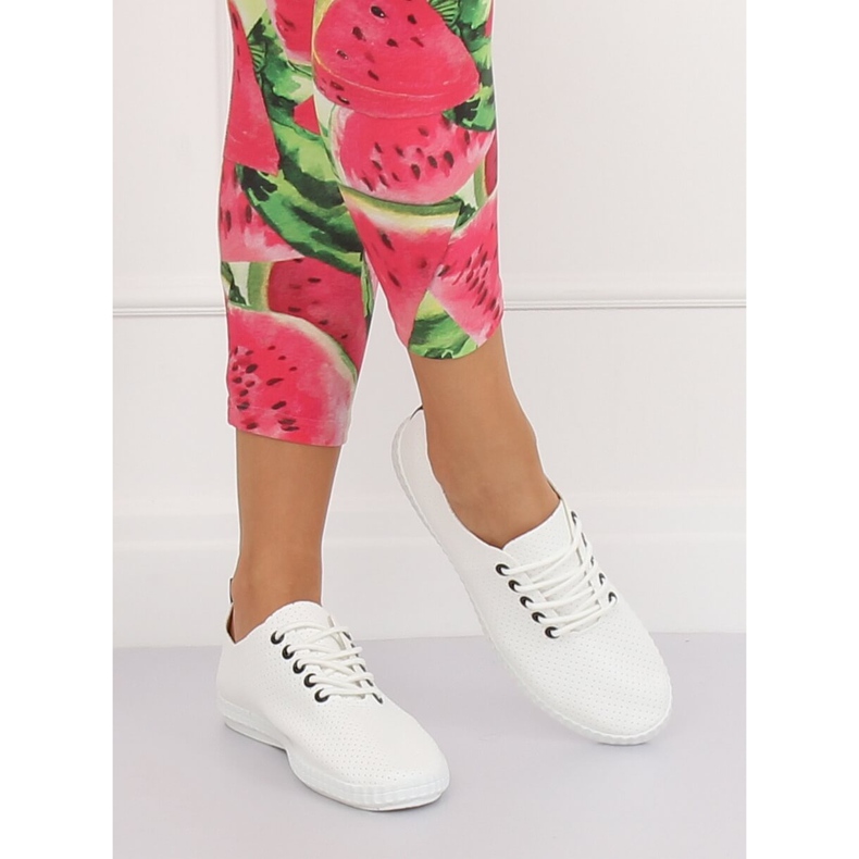 Schwarz-weiße Sneakers für Damen B111-17 WEISS / SCHWARZ 2