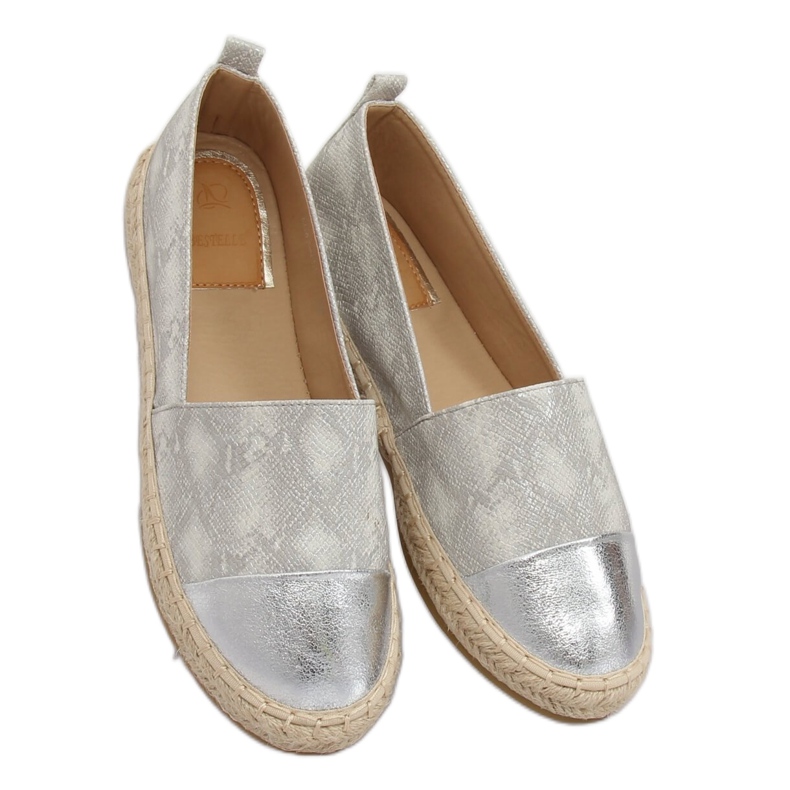 Graue Espadrilles für Damen A643-ESP-1 Grau 1