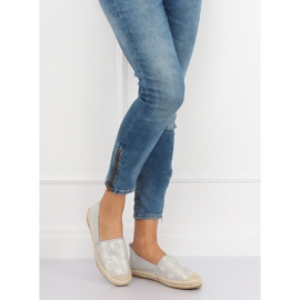 Graue Espadrilles für Damen A629-ESP-1 Grau 1
