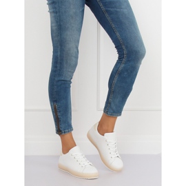 Weiß-beige Sneaker für Damen 9118 Beige braun 1