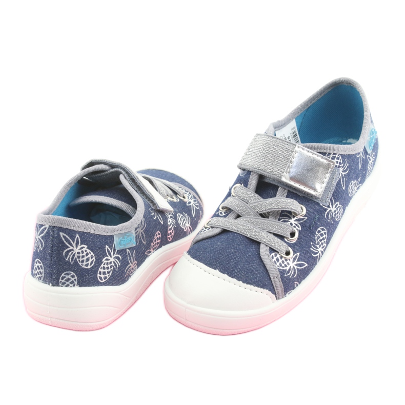 Befado Kinderschuhe 251Y125 grau navy blau 4