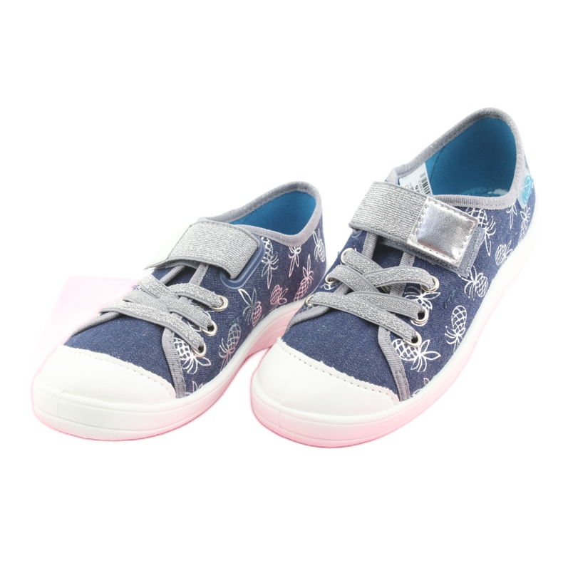 Befado Kinderschuhe 251Y125 grau navy blau 3