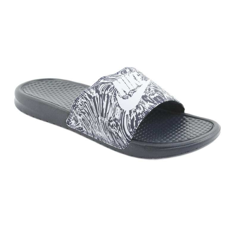 Nike Benassi Just Do It Print 631261-403 Slide weiß navy blau 1