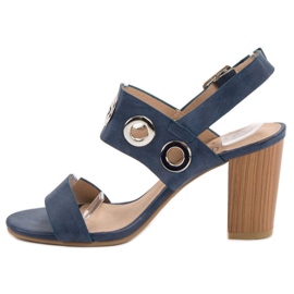 Kylie Blaue Sandalen mit hohen Absätzen 2