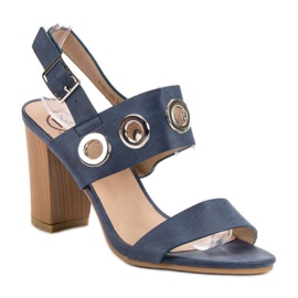 Kylie Blaue Sandalen mit hohen Absätzen 1