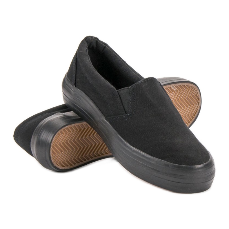 SHELOVET Lässige Slipper schwarz 1