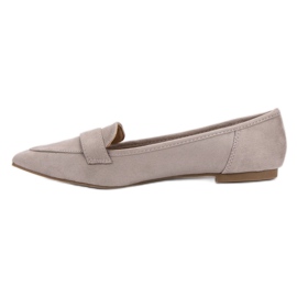 Super Me Wildleder Ballerina In Spitz grau 1