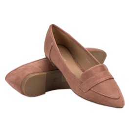 Super Me Wildleder Ballerina In Spitz rosa 1