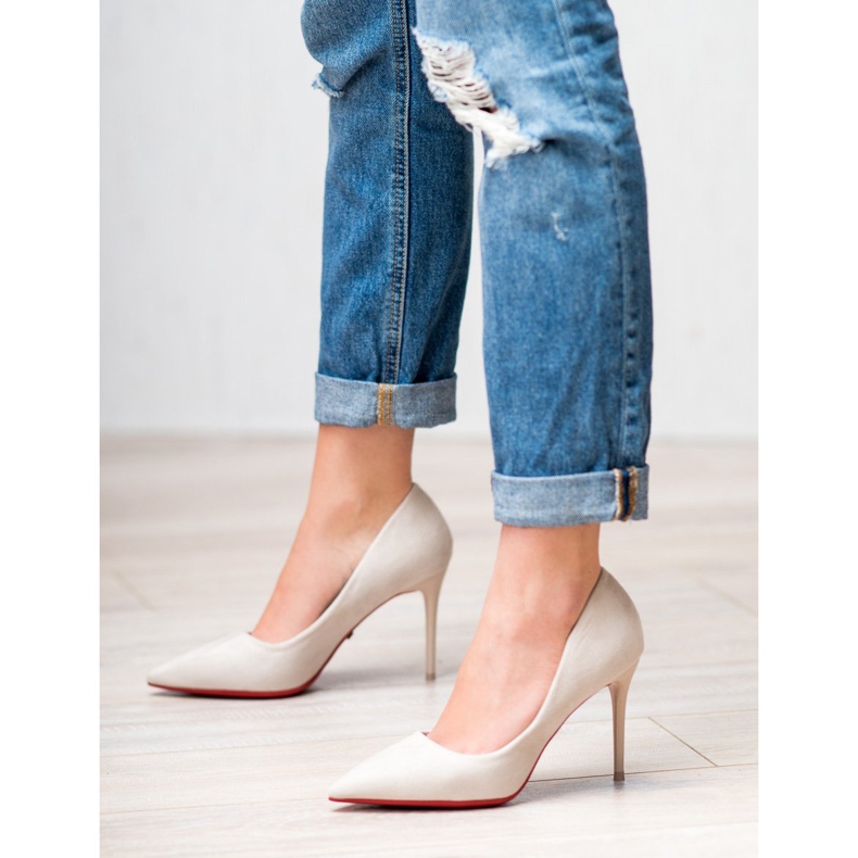 Jumex Wildleder-Absätze beige 1