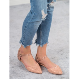 Primavera Verschlossene Ballerinas mit Cubic Zirkonia rosa 2