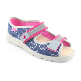 Befado Kinderschuhe 869Y134 marineblau rosa mehrfarbig 2