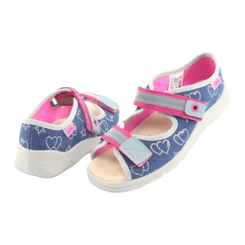 Befado Kinderschuhe 869Y134 grau rosa navy blau 4