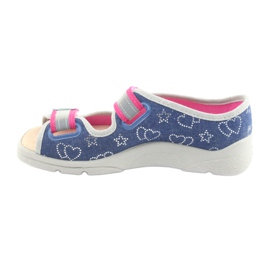 Befado Kinderschuhe 869Y134 grau rosa navy blau 2