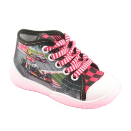 Befado Kinderschuhe 218P050 schwarz grau rot 1