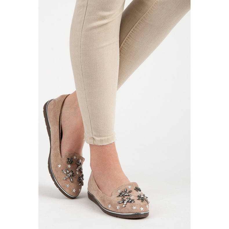 Fama Wildleder-Herren mit Ornamenten braun 2