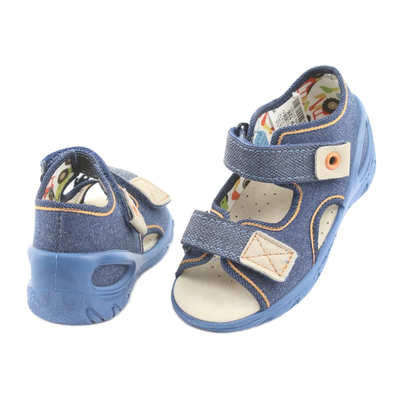 Befado Kinderschuhe PU 065P126 braun marineblau 4