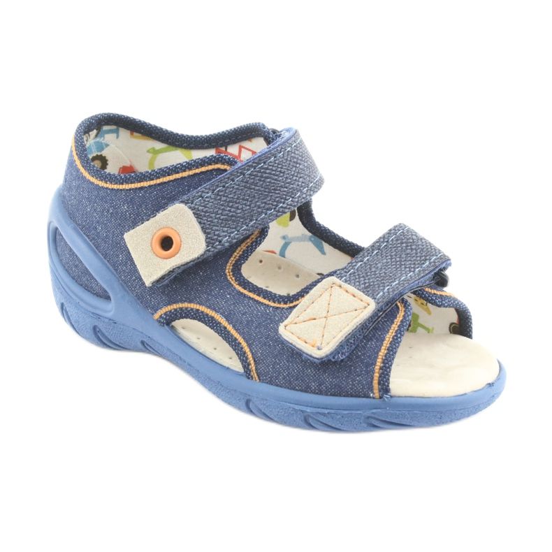 Befado Kinderschuhe PU 065P126 braun marineblau 1
