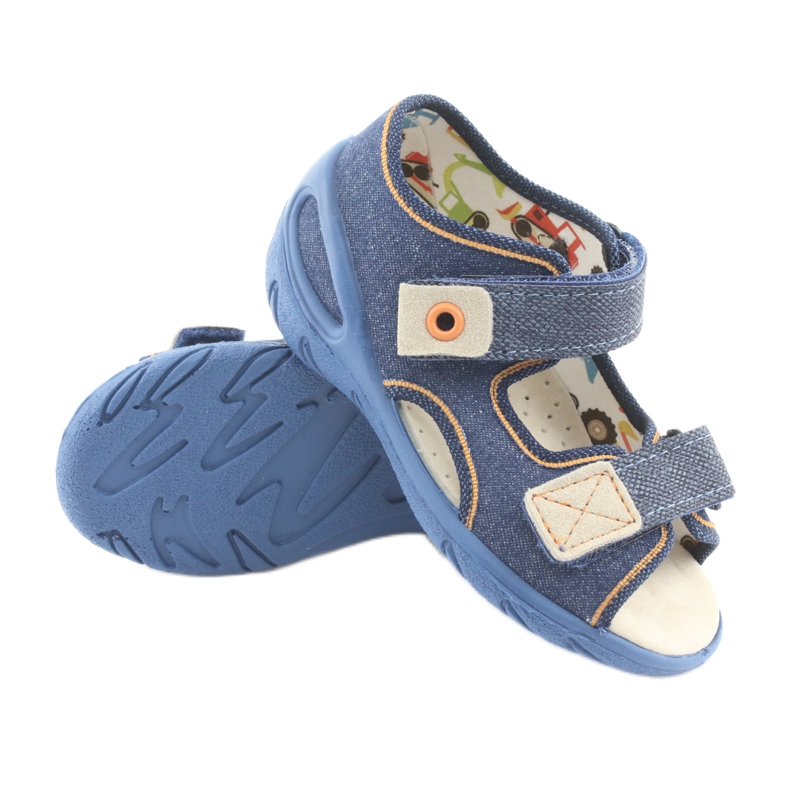 Befado Kinderschuhe PU 065P126 braun navy blau 3