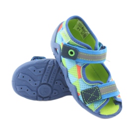 Blaue, grüne Befado 250P059 Hausschuhe orange 3