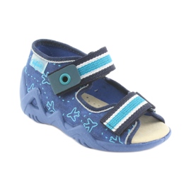 Befado gelbe Kinderschuhe 350P004 blau navy blau 2