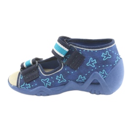 Befado Kinderschuhe 350P004 navy blau blau grün 2