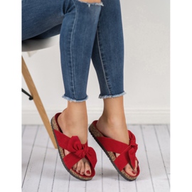 Cm Paris Wildleder Hausschuhe rot 2