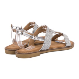 Erynn Silberne Sandalen grau 2