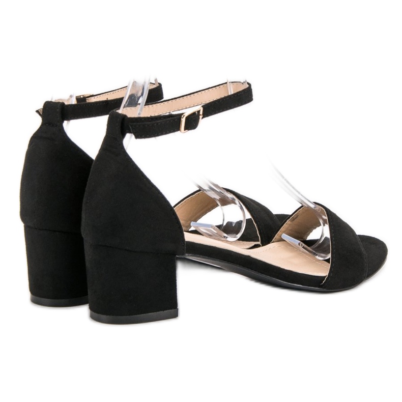 SHELOVET Klassische schwarze Sandalen 1