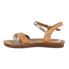 SHELOVET Bequeme Sandalen braun 1