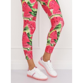 Weiße und rosafarbene Sneakers für Damen 2B9XX923 WHITE / ROSERED 1