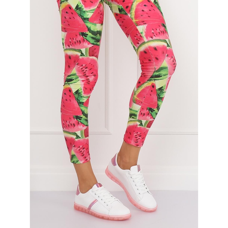 Weiße und rosafarbene Sneakers für Damen 2B9XX923 WHITE / ROSERED 1