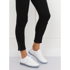 Weiße und blaue Sneakers für Damen 2B9XX923 WEISS / BLAU 2