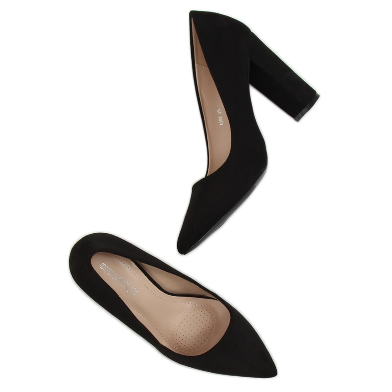 Pumps am schwarzen Post 4008 Black 1