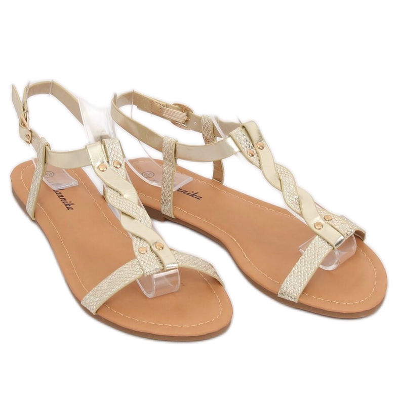 Goldene Sandalen für Damen S06071 Gold 1