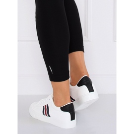 Schwarze und weiße Sneakers für Damen BL158P Weiß 1